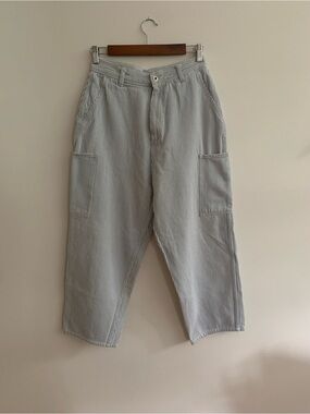 Vintage Stan Ray Hickory Striped Cargo Pants - Light Blue & White